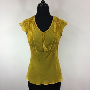 AK Anne Klein Sheer Boho Blouse